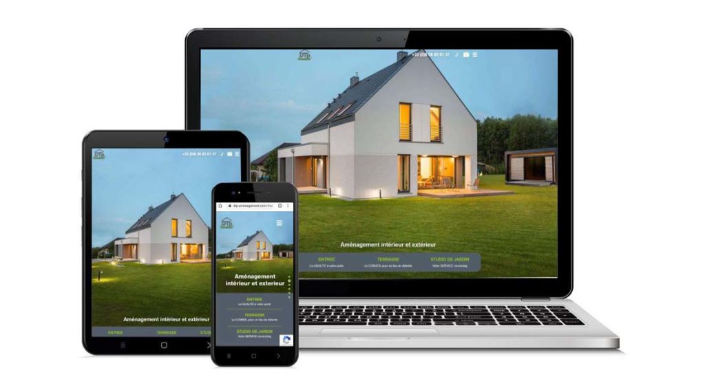 site web DTP amenagement responsive desktop mobile